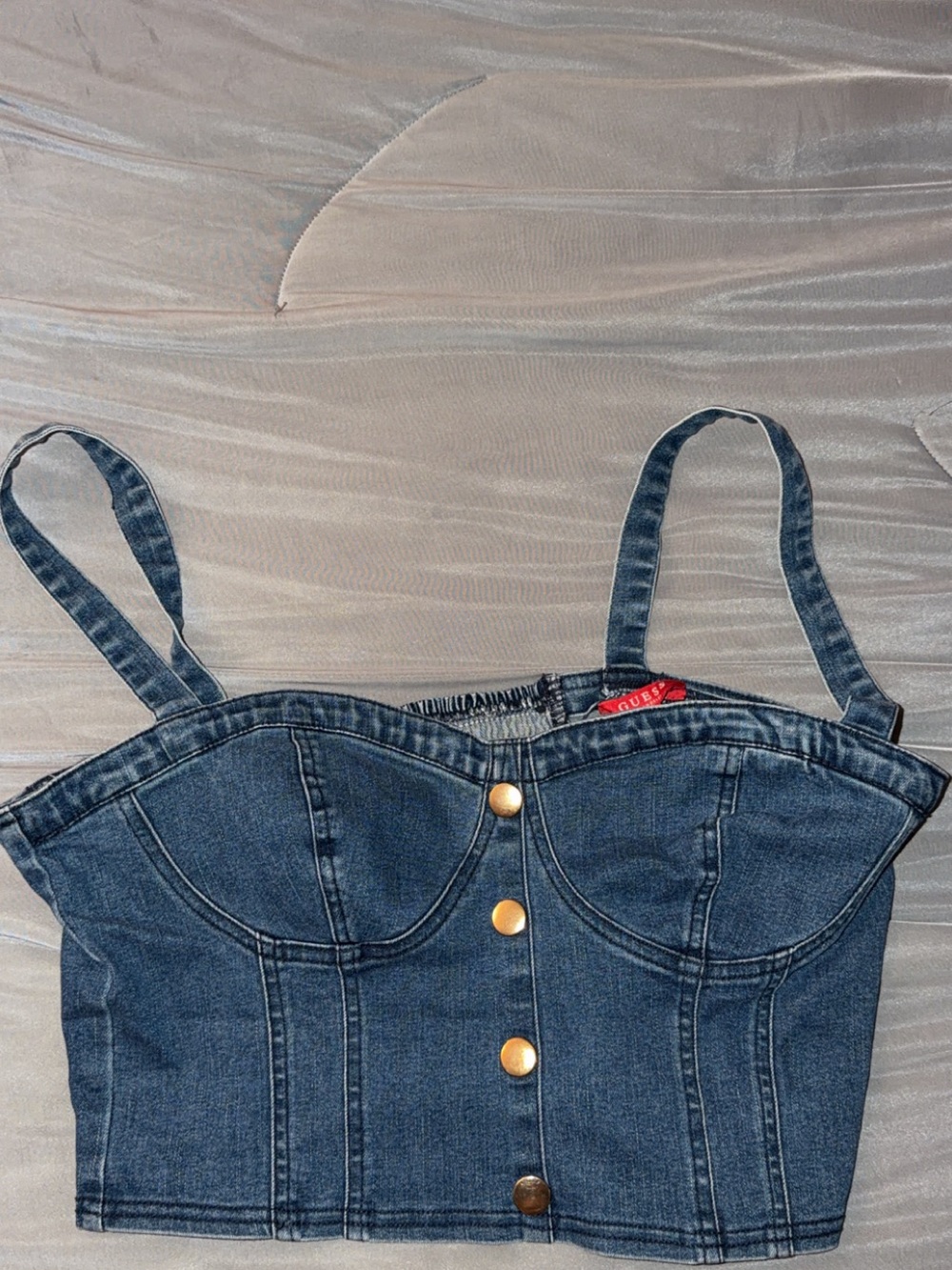 Guess Denim Bustier One-Piece - Blue